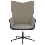 Vidaxl chaise de relaxation gris clair velours et pvc