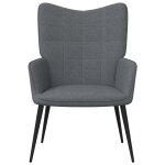 Vidaxl chaise de relaxation gris fonc tissu