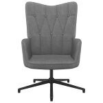 Vidaxl chaise de relaxation gris fonc tissu