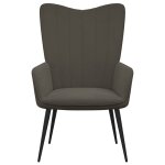 Vidaxl chaise de relaxation gris fonc velours