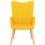 Vidaxl chaise de relaxation jaune moutarde tissu