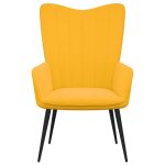 Vidaxl chaise de relaxation jaune moutarde velours Vidaxl chaise de relaxation jaune moutarde velours