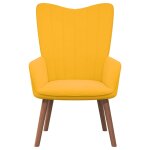 Vidaxl chaise de relaxation jaune moutarde velours