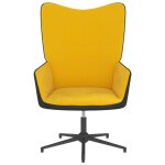 Vidaxl chaise de relaxation jaune moutarde velours et pvc Vidaxl chaise de relaxation jaune moutarde velours et pvc