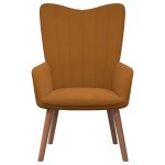 Vidaxl chaise de relaxation marron velours