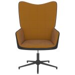 Vidaxl chaise de relaxation marron velours et pvc