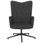 Vidaxl chaise de relaxation noir tissu