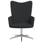 Vidaxl chaise de relaxation noir tissu