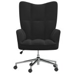 Vidaxl chaise de relaxation noir velours