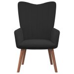 Vidaxl chaise de relaxation noir velours