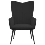 Vidaxl chaise de relaxation noir velours