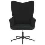 Vidaxl chaise de relaxation noir velours et pvc