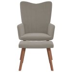 Vidaxl chaise de relaxation avec repose - pied gris clair velours