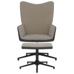 Vidaxl chaise de relaxation avec repose - pied gris clair velours et pvc Vidaxl chaise de relaxation avec repose - pied gris clair velours et pvc