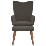 Vidaxl chaise de relaxation avec repose - pied gris fonc� velours