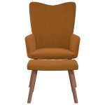 Vidaxl chaise de relaxation avec repose - pied marron velours