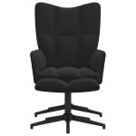 Vidaxl chaise de relaxation avec repose - pied noir velours