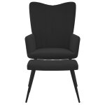 Vidaxl chaise de relaxation avec repose - pied noir velours