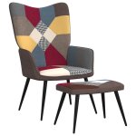 Vidaxl chaise de relaxation avec repose - pied patchwork tissu