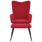 Vidaxl chaise de relaxation avec repose - pied rouge bordeaux velours