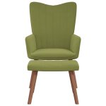 Vidaxl chaise de relaxation avec repose - pied vert clair velours