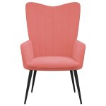 Vidaxl chaise de relaxation rose velours Vidaxl chaise de relaxation rose velours