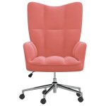 Vidaxl chaise de relaxation rose velours