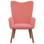 Vidaxl chaise de relaxation rose velours