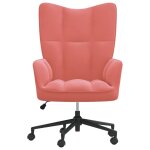 Vidaxl chaise de relaxation rose velours