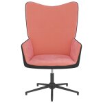 Vidaxl chaise de relaxation rose velours et pvc