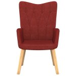 Vidaxl chaise de relaxation rouge bordeaux tissu