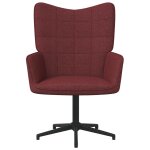 Vidaxl chaise de relaxation rouge bordeaux tissu Vidaxl chaise de relaxation rouge bordeaux tissu