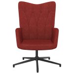 Vidaxl chaise de relaxation rouge bordeaux tissu Vidaxl chaise de relaxation rouge bordeaux tissu