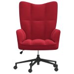 Vidaxl chaise de relaxation rouge bordeaux velours
