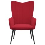 Vidaxl chaise de relaxation rouge bordeaux velours