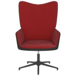 Vidaxl chaise de relaxation rouge bordeaux velours et pvc