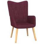 Vidaxl chaise de relaxation avec tabouret violet tissu