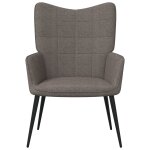 Vidaxl chaise de relaxation taupe tissu