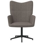 Vidaxl chaise de relaxation taupe tissu Vidaxl chaise de relaxation taupe tissu