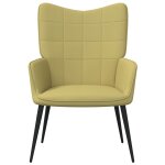 Vidaxl chaise de relaxation vert tissu