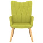 Vidaxl chaise de relaxation vert tissu