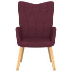 Vidaxl chaise de relaxation violet tissu