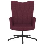 Vidaxl chaise de relaxation violet tissu