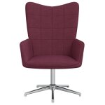 Vidaxl chaise de relaxation violet tissu