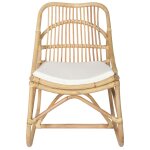 Vidaxl chaise en rotin lin
