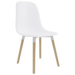 Vidaxl chaises de salle  manger 2 pcs blanc plastique