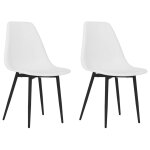 Vidaxl chaises de salle � manger 2 pcs blanc pp