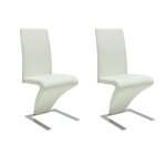 Vidaxl chaises de salle  manger 2 pcs blanc similicuir