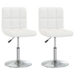 Vidaxl chaises de salle � manger 2 pcs blanc similicuir