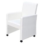 Vidaxl chaises de salle � manger 2 pcs blanc similicuir